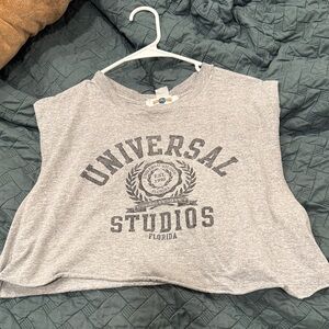 Vintage Custom Crop Universal Gray Graphic Women's Tee